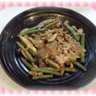 冷凍インゲンで彩り野菜炒め♪